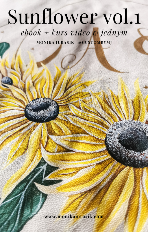 SUNFLOWER VOL. 1 - kurs malowania słoneczników na jeansie - obrazek 2