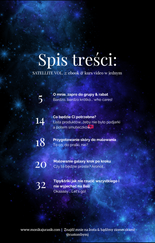 SATELLITE VOL. 2 - kurs malowania nocnego nieba na skórze - obrazek 4