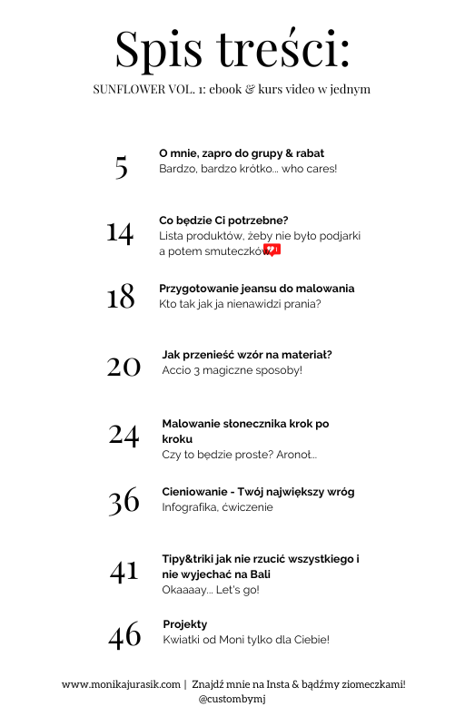 SUNFLOWER VOL. 1 - kurs malowania słoneczników na jeansie - obrazek 4